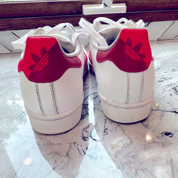adidas Shoes - adidas White and Red Women's Sneakers